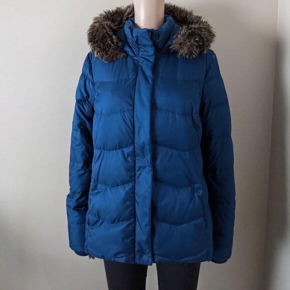 Tommy Hilfiger down puffer winter blue jacket coat, women's large - Picture 2 of 8